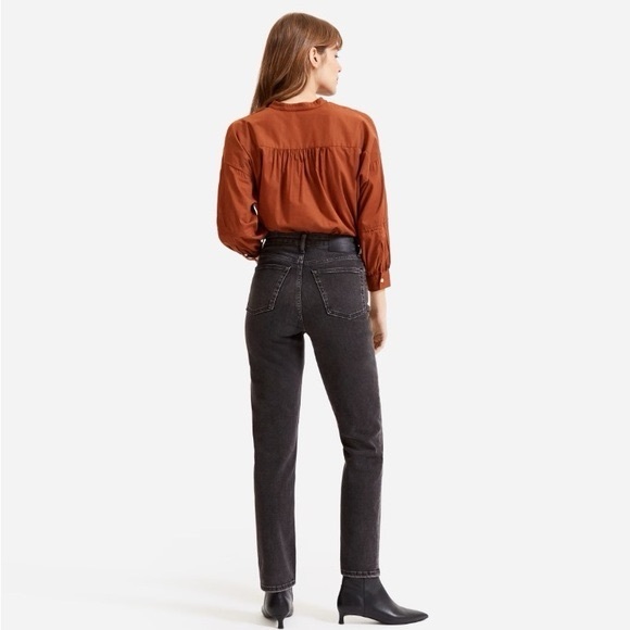Everlane High Rise Dark Wash Straight-Leg Jeans Size 28 - Picture 4 of 10